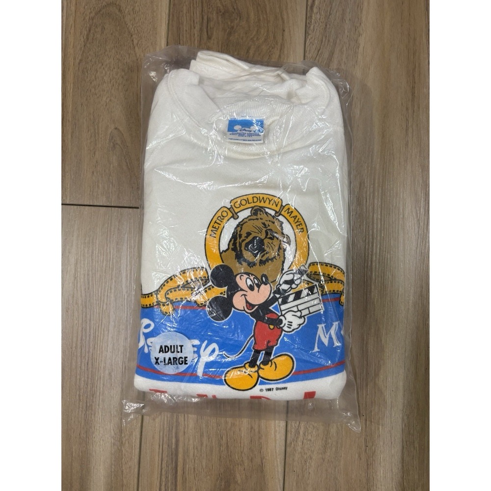 Vtg 80s Disney Sweatshirt MGM Studio Tour Unisex Size XL Mickey Phil Savenick